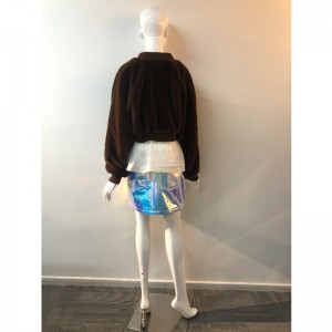 LADIES BROWN SHORT FUR COAT RLWF0001