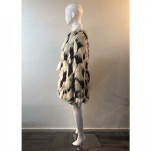 LADIES ZEBRA PRINT FUR COAT RLWF0003