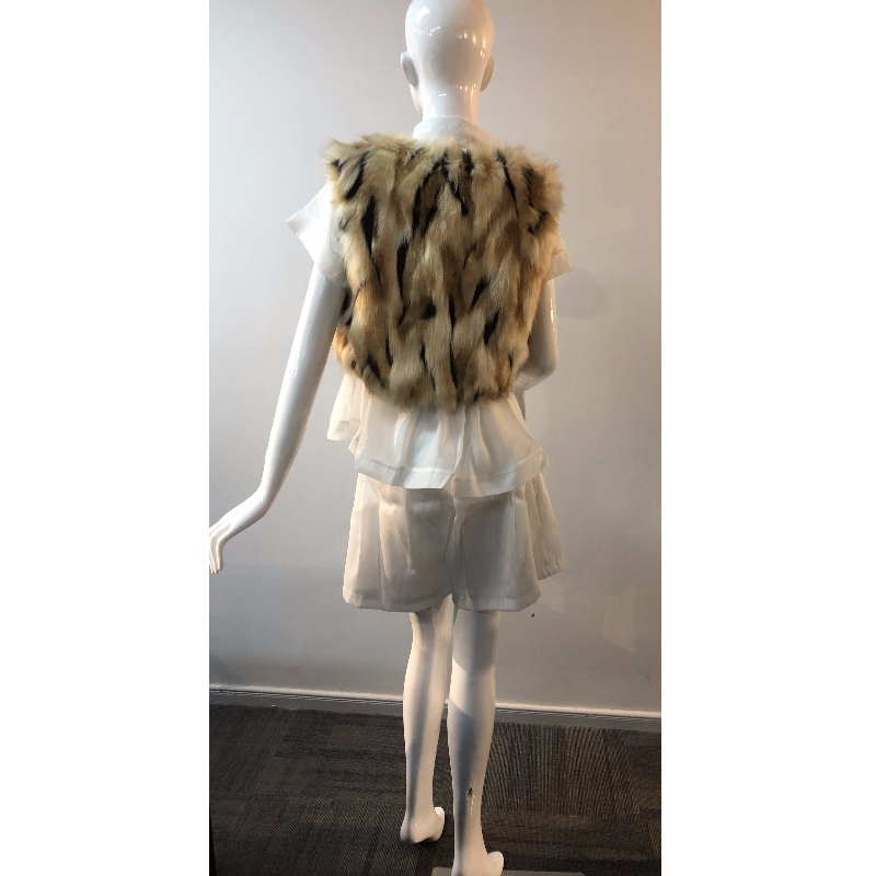 LADIES FÄRG KORT FUR GILET RLWF0013