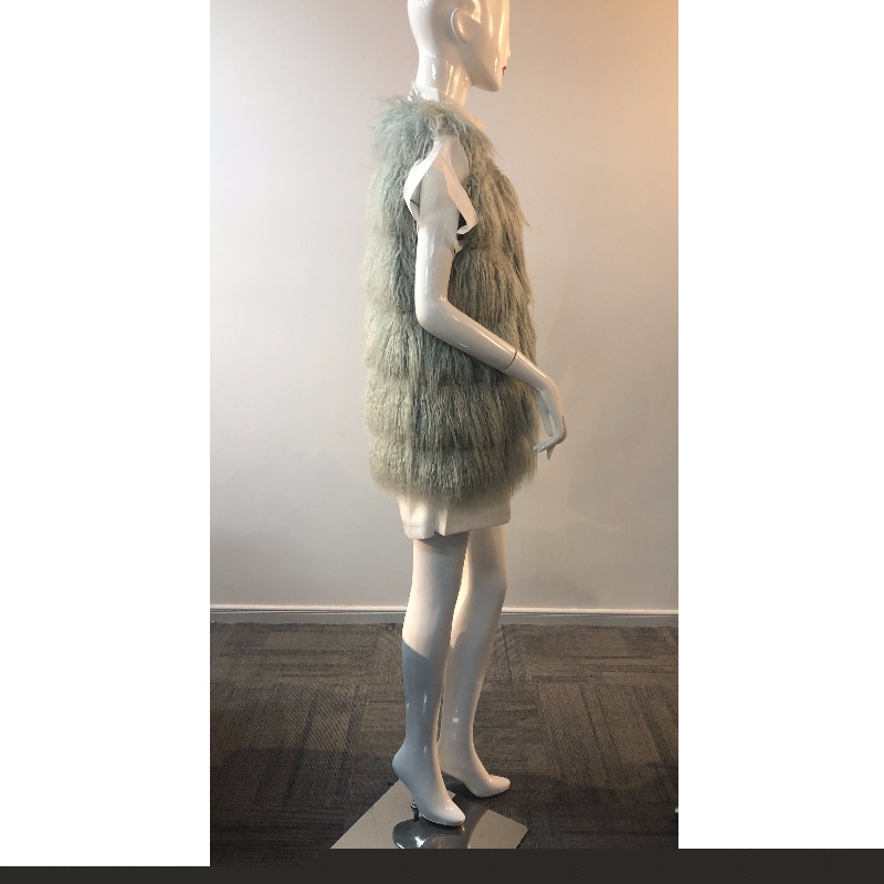 LADIES SEA FOAM FUR GILET RLWF0025