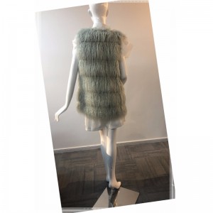 LADIES SEA FOAM FUR GILET RLWF0025