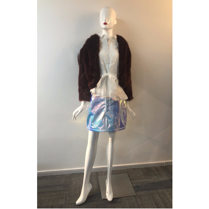 LADIES FAUX FUR JACKET I BROWN RLWF0027