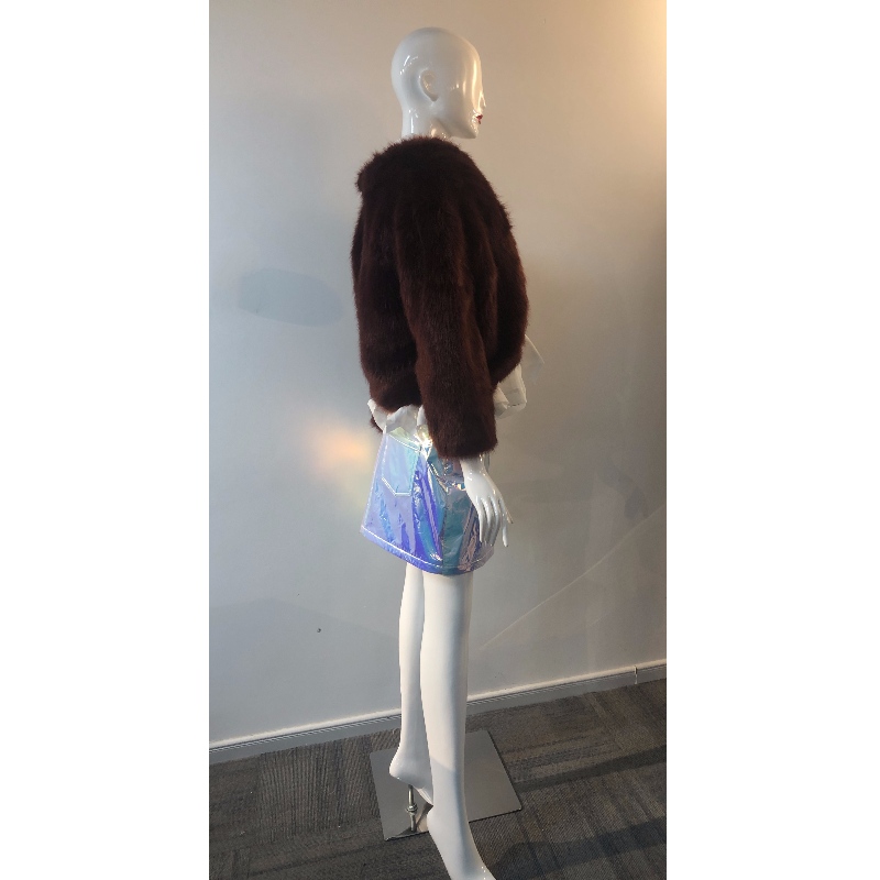 LADIES FAUX FUR JACKET I BROWN RLWF0027