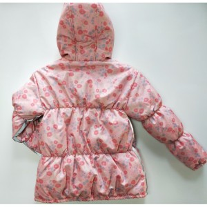 BARNS PINK BLOMST-UTSKRIFT PUFFER COAT RLCPC0008N