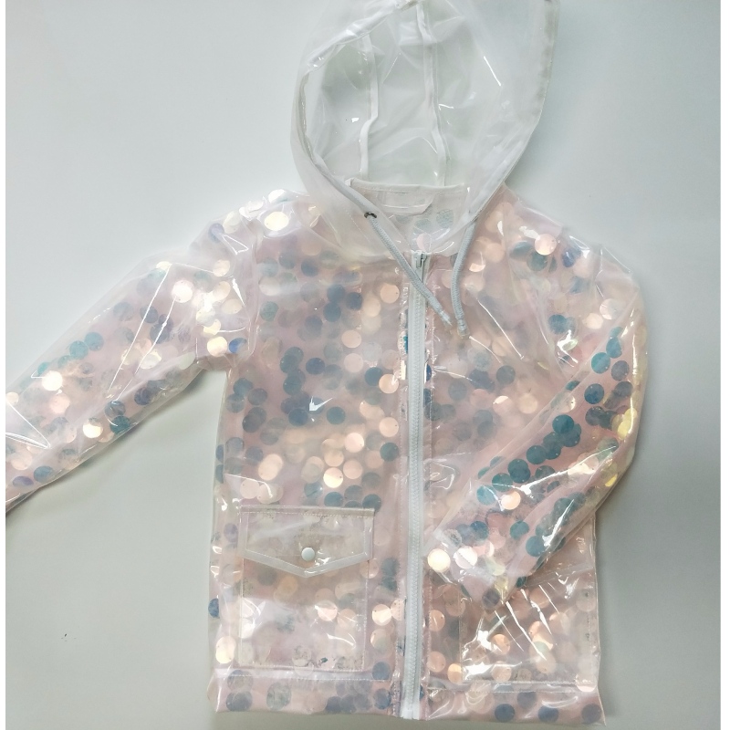 BARNS SEQUIN HOODED TPU JACKET RLCTJ0003N