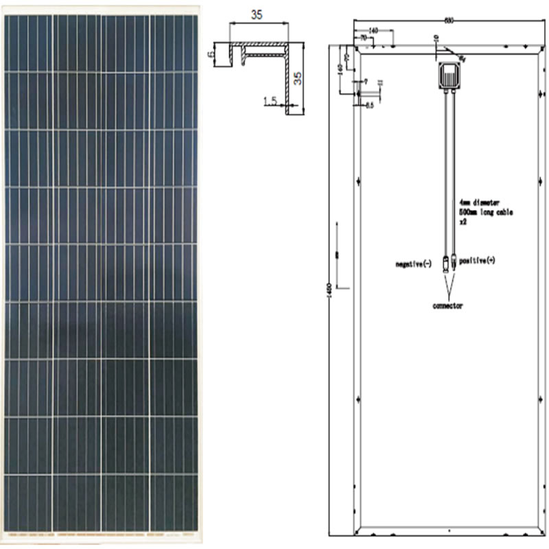 HÖG PRESTANDA MONOCRYSTALLIN MODUL SYP150P -170P / 5BB 36C ELL POLYCRYSTALLINE MODUL