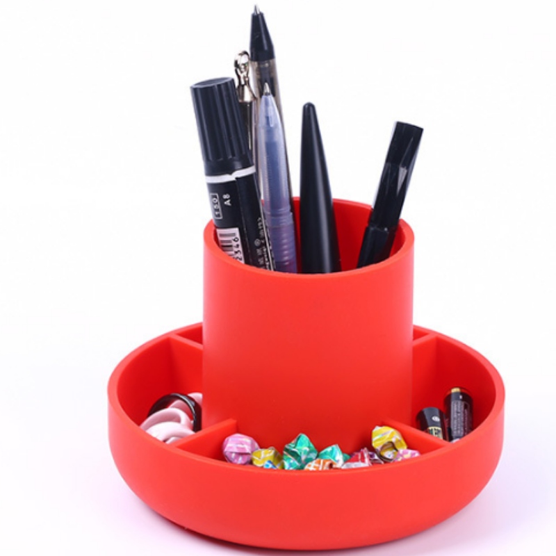 Silikon penna behållare runt multifunktions penna rör mat silikagel skrivbord kontorsmaterial mottagning och möbler