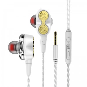 Dual Dynamic Driver Stereo HiFi Music Wired Earbud