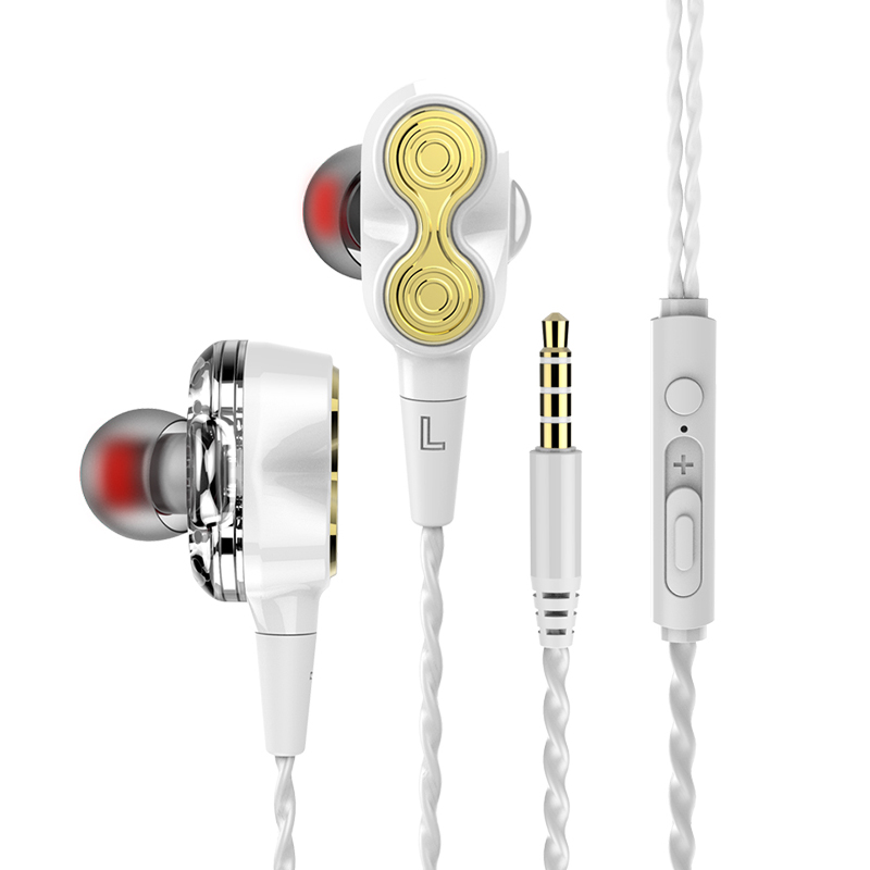 Dual Dynamic Driver Stereo HiFi Music Wired Earbud