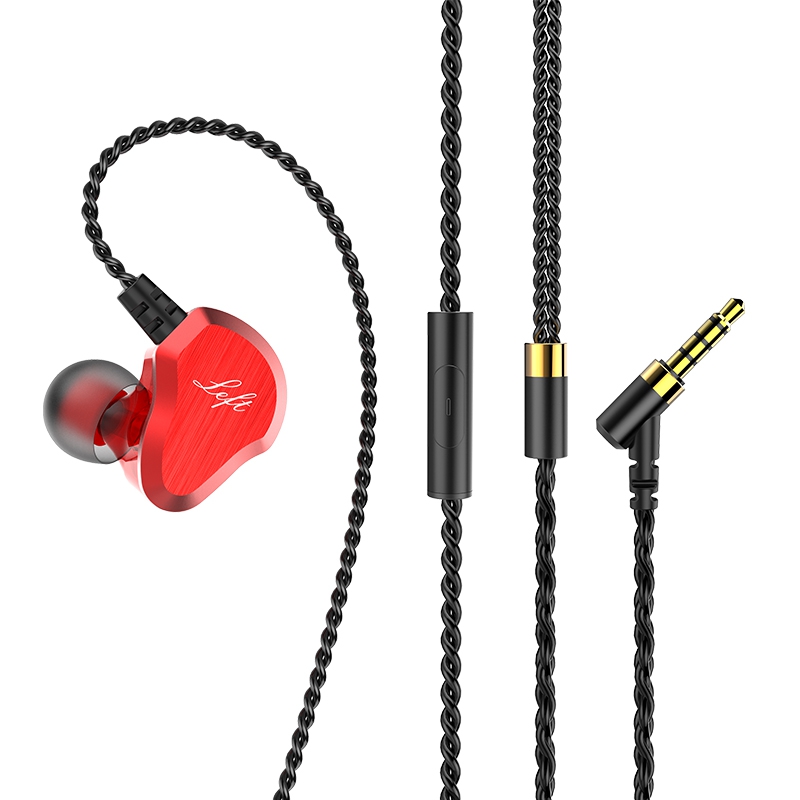 Ny Dual Driver Frequency Division Högtalare Stereoljudkvalitet HiFi Earhook Wired Earphone