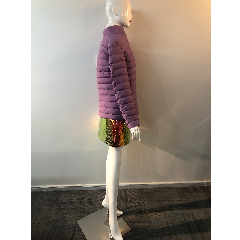 LADIES PURPLE HIGH-COLLAR COAT RLWPC0031