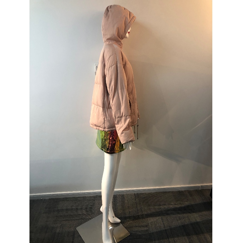 LADIES PINK CHAMPAGNE HOODED COAT RLWPC0051