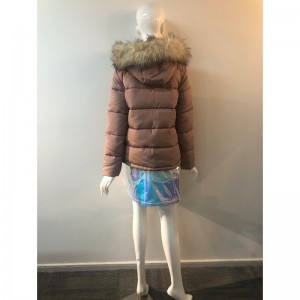 LADIES CHAMPAGNE HOODED COAT RLWPC0061