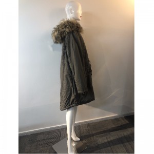 LADIES MÖRKGRÅ PADDED COAT RLWPC0071