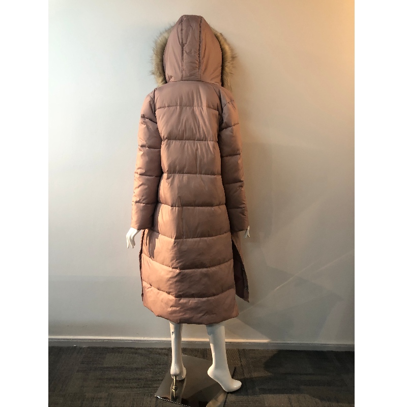 LADIES LONGLINE PUFFER COAT I CHAMPAGNE RLWPC0073