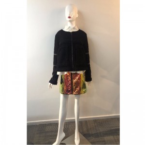 LADIES SVART COLLARLESS COAT RLWPC0080