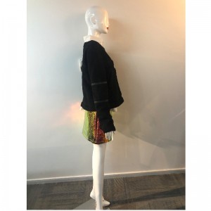 LADIES SVART COLLARLESS COAT RLWPC0080