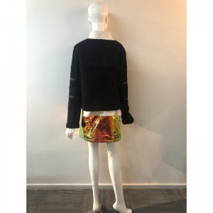 LADIES SVART COLLARLESS COAT RLWPC0080