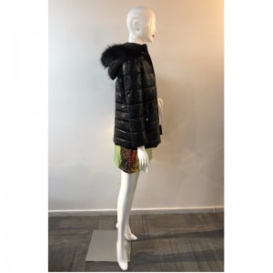 DAMERS SKINNA PUFFERLAG I SVART RLWPC0082