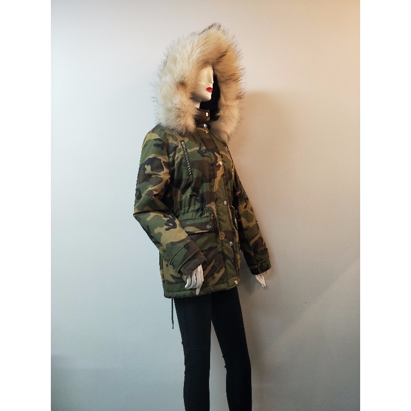 LADIES 'CAMO HOODED COAT RLWPC0090