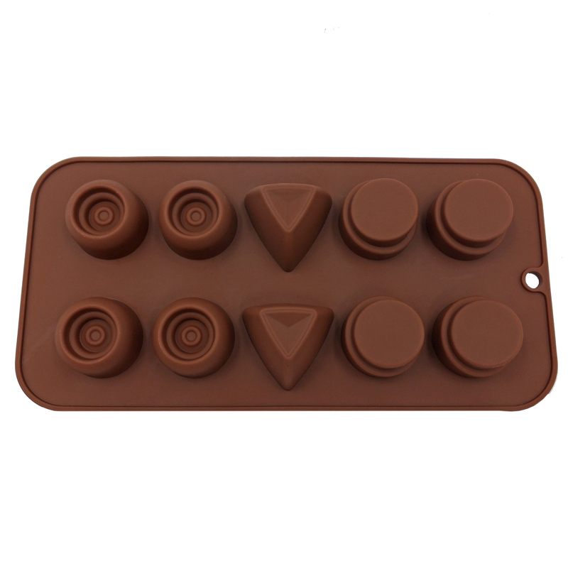 10 kaviteter silikon choklad mögel flisformar