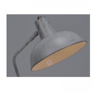 Bordslampa med justeringsfunktion i metall och vitborstat guld