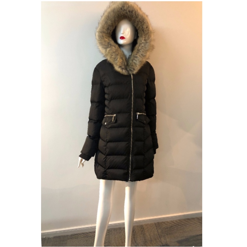 LADIES 'PUFFER COAT I SVART RLWPC0077