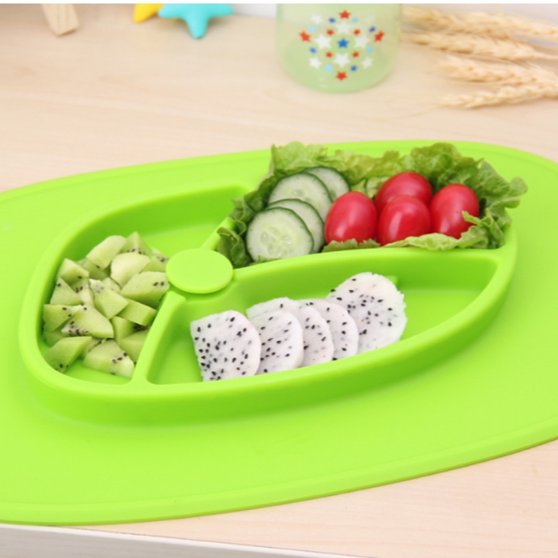 Barns silikon måltid pad kreativa hemmatning servis sugbricka pad FDA mat kvalitet