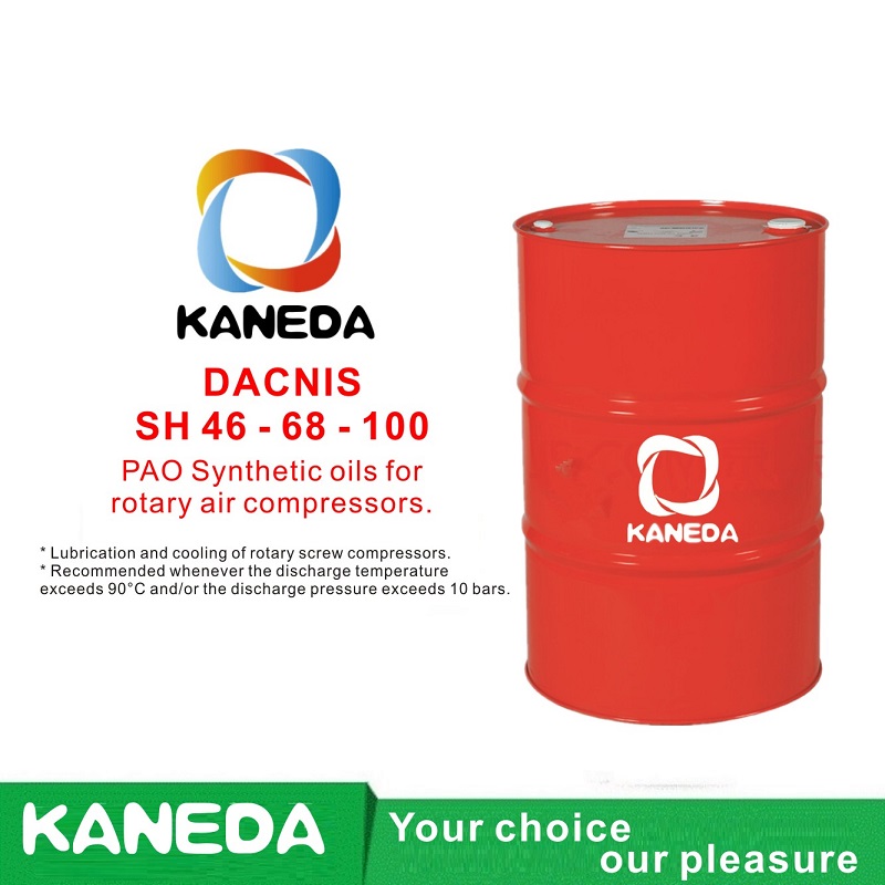 KANEDA DACNIS SH 32- 46 - 68 - 100 PAO Syntetiska oljor för roterande luftkompressorer.