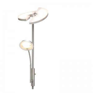 LED högspänning golvlampa för mor och son med halvrund LED-panel