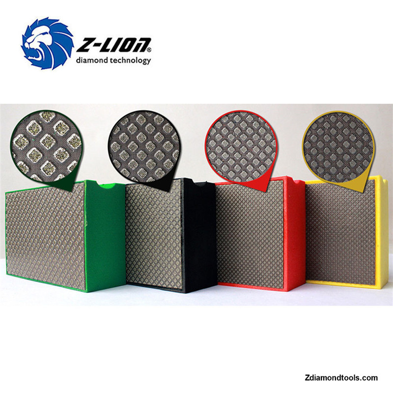 Z-LION ZL-37C Elektropläterad diamanthandpolstring med hög effektivitet för sten, glas, betong