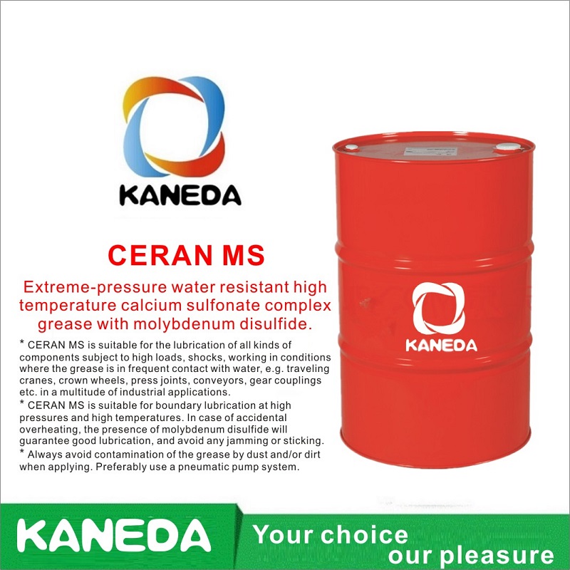 KANEDA CERAN MS Extremt tryck vattenbeständig högtemperatur kalciumsulfonatkomplexfett med molybden disulfid.