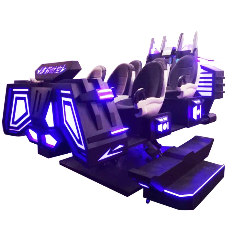 VR Mörkt rymdskepp Hot sale amusement virtual reality upplevelse säte 9Dvr biograf 6 platser 9dvr för familjen