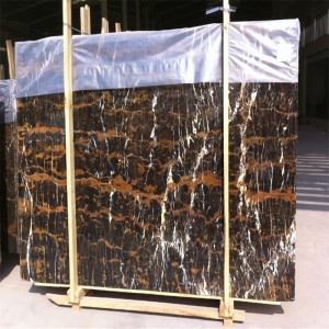 Portoro Gold Marble Slab Stone dekorativa
