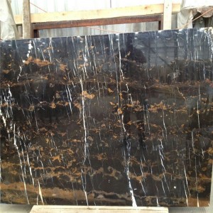 Portoro Gold Marble Slab Stone dekorativa