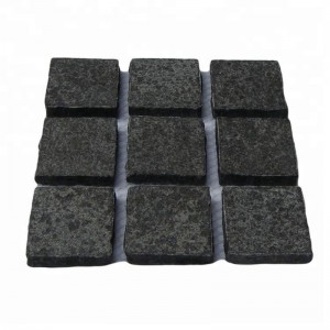 Basaltbeläggningssten för svart natur