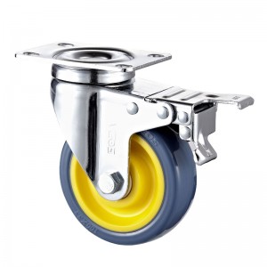 Medium Duty - Förkromad hölje med orange TPE-hjul 1