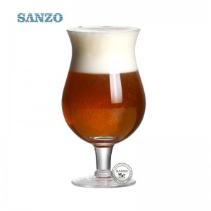 Sanzo Ale ölglas Anpassat handgjorda genomskinliga 6 ölglas Peroni ölglas