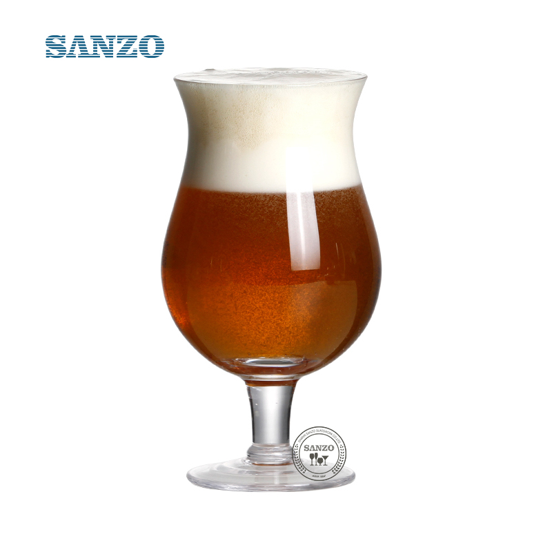 Sanzo Ale ölglas Anpassat handgjorda genomskinliga 6 ölglas Peroni ölglas