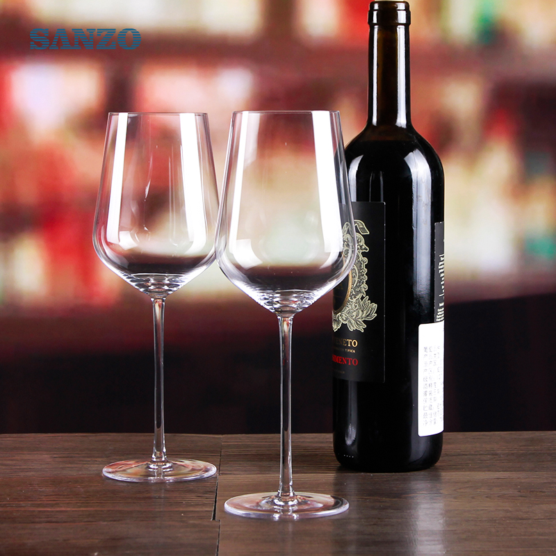 SANZO Blue Wine Glasses Handgjorda glas Tipsy