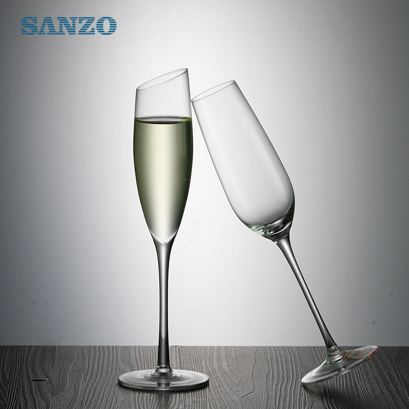 SANZO Bohemian Champagne Glass Anpassat handgjort glas Champagne Cup Kampanj Hot Selling Färgat Champagne Glass