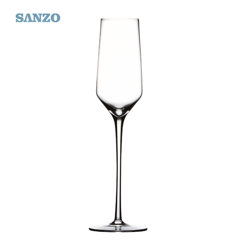 SANZO Bohemia Crystal Custom Handmade Clear Wholesale Champagne Glasses Promotional Hot Selling Cheap Champagne Glasses