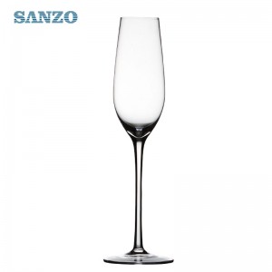 SANZO Blue Stem Champagne Flute Anpassade handgjorda Champagne Bägare Glasögon Kampanj Hot Selling Billiga Champagne Flöjter