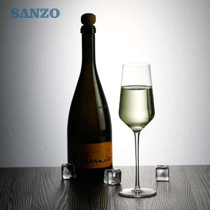 SANZO Black Leadfree Customized Drinking Champagne Glass Customized Champagne Flutes Pink Flute Glass Champagne