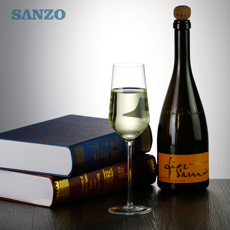 SANZO Black Leadfree Customized Drinking Champagne Glass Customized Champagne Flutes Pink Flute Glass Champagne
