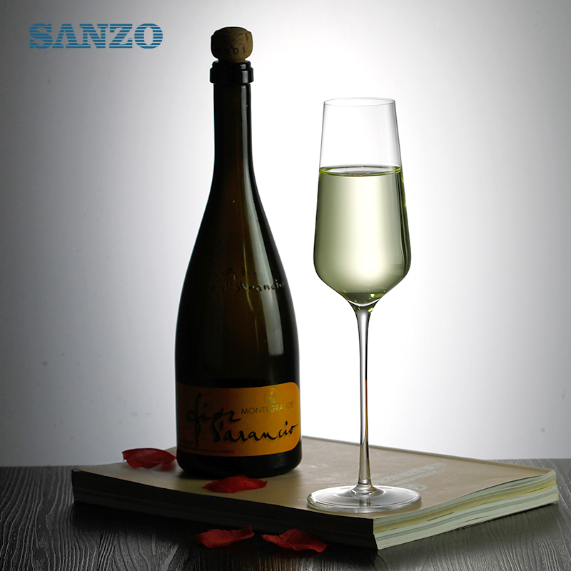 SANZO Black Champagne Glass Anpassat Champagne Flute Pink Cylinder Champagne Glass