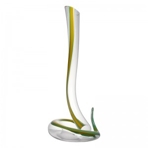 Sanzo grossisthandgjorda glasvarutillverkare Unik enda rödvinkaraffel \/ flagon 1200 ml \/ 40oz 900031