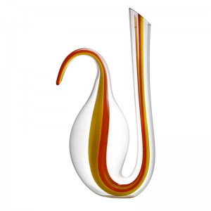 Sanzo nya produkter handblåst Blyfritt kristallrött vin karaff runt glas karaff för present