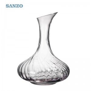 Handgjorda blåst blyfri kristall snitt högkvalitativ vin karaffel från kalkon