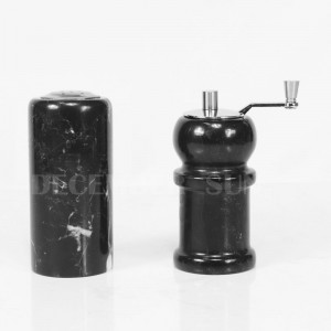 Svart marmorsalt & pepparuppsättning